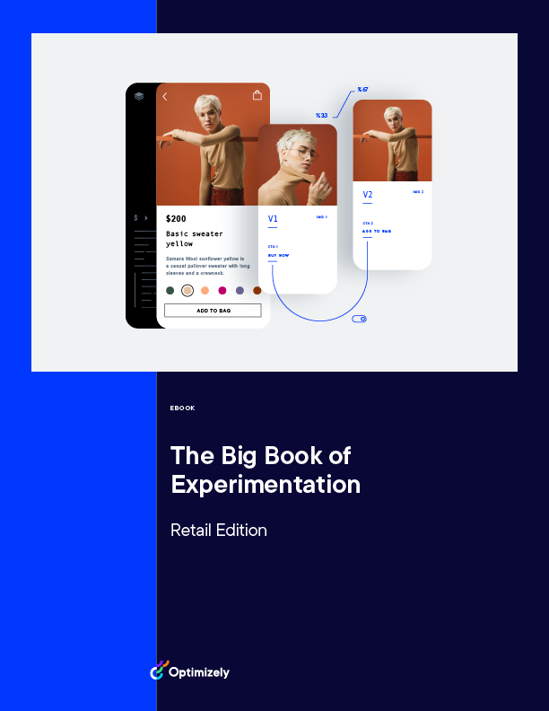 Book cover 1 for the big book of experimentation